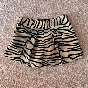 Rebecca Taylor Zebra Pattern Shorts